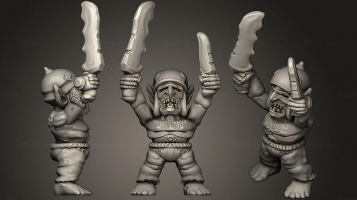 Figurines simple (Goblin Warrior G, STKPR_0569) 3D models for cnc
